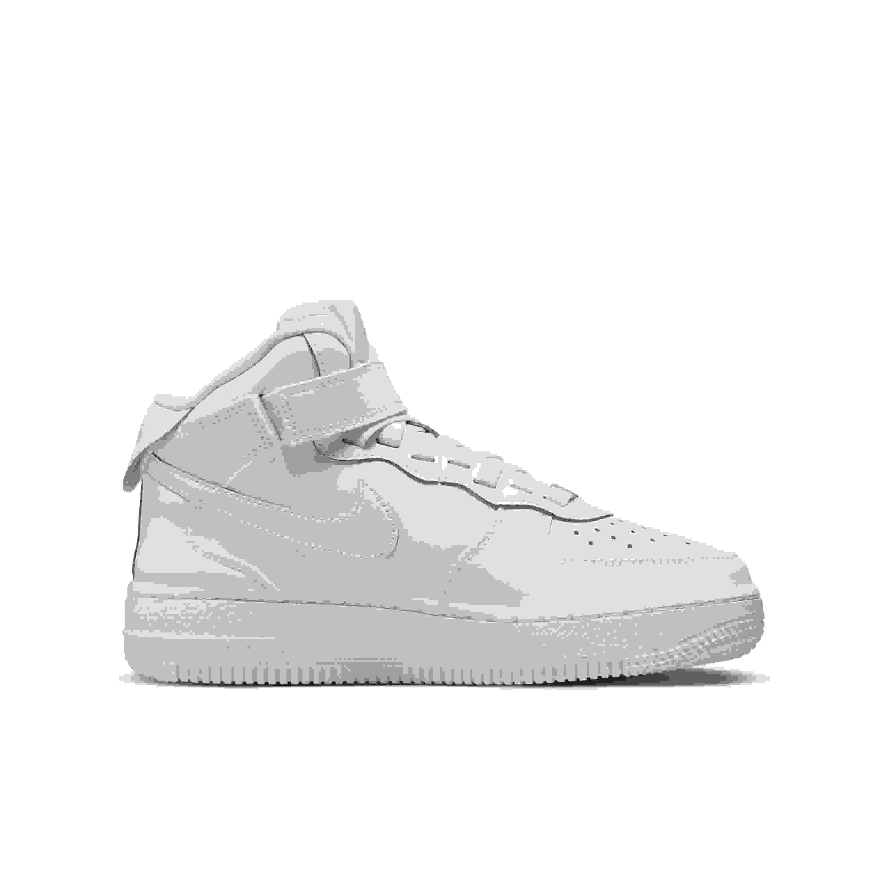 Nike Air Force 1 Mid EasyOn Grade School Boys' "White/White/White" Shoe